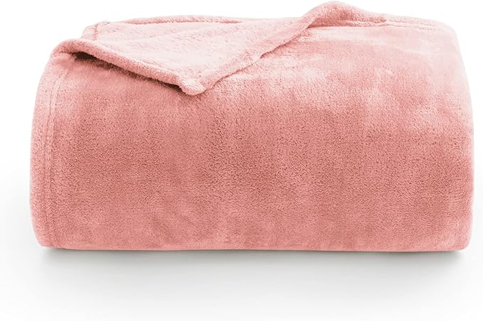 BEDELITE Fleece Blanket Twin Size Pink Throw Blankets for Couch & Bed, Luxury Plush Cozy Fuzzy Blanket 60x80 inches, Super Soft Warm Lightweight Throw Blanket for Travel Camping