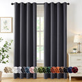 MIULEE Dark Grey Blackout Curtains for Bedroom Living Room 84 Inches Long 2 Panels, Thermal Insulated Room Darkening Drapes Solid Grommet Noise Reduction Light Blocking Window Treatments 50x84 Inch