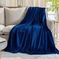 JIAHANNHA Classic Blue Throw Blanket Fleece Blanket Throw Size(60 by 80 Inches),Super Soft Cozy Plush Blanket for Couch Sofa Bed,Lightweight Warm Bed Blankets for Adults,All Season