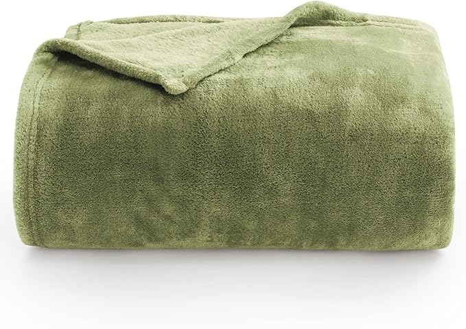 BEDELITE Fleece Blanket Sage Green Throw Blanket for Couch & Bed, Luxury Plush Cozy Fuzzy Blanket 50" x 60", Super Soft Warm Lightweight Throw Blanket for Travel Camping