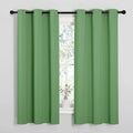 NICETOWN Froest Green Blackout Curtains 40 inches Length for Kitchen, 2 Panels, 29" Wide, Thermal Insulated Decoration Drapes for Small Window