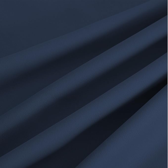 NICETOWN Blackout Curtains Grommet 2 Panels 72 Inches Long, Navy Blue