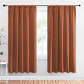 NICETOWN Blackout Curtains and Drapes - Thermal Insulated Solid Rod Pocket Blackout Draperies/Panels (Burnt Orange, 1 Pair, 52 by 72 inches)