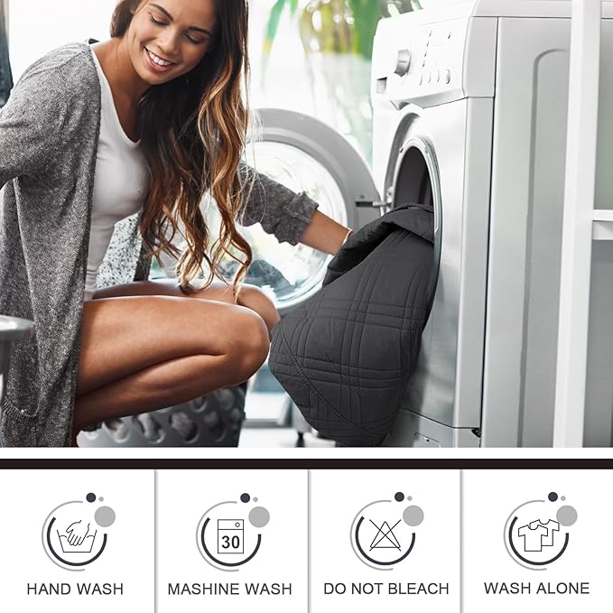 TAOCOCO 100% Waterproof Loveseat Recliner Cover, Non Slip Split Loveseat Covers for Reclining Loveseat with Elastic Straps, Washable Recliner Chair/Furniture Protector for Kids Pets(2 Seater, Coffee)