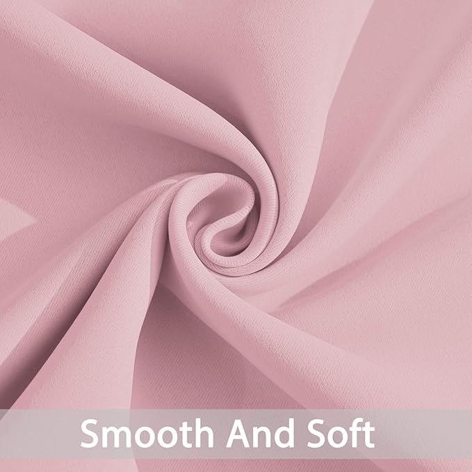 Yakamok Light Blocking Window Blackout Curtains Thermal Insulated Room Darkening Drapes for Bedroom,Solid Grommet Top Window Panels, 38x45 Inch, Pink, One Pair