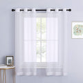 NICETOWN Sheer Curtains 63 inch Length - Grommet Living Room Curtain Panels Voile Textured Soft and Lightweight Window Treatments for Bedroom Decor, W37 x L63, 2 Pieces