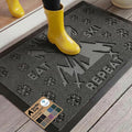 GORILLA GRIP 100% Waterproof All-Season WeatherMAX Doormat, US Designed Natural Rubber, Stain and Fade Resistant, Low Profile Indoor Outdoor Door Mats, Easy Clean Patio Mat, 29x17, Graphite Skiing