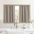 RYB HOME RV Curtains for Camper Windows, Mini Small Thermal Insulated Sunlight Heat Blocking Blackout Privacy Portable Curtains for Travel Trailer, Width 34 by Length 24, Sand, 2 Panels