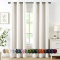 MIULEE Ivory Blackout Curtains for Bedroom Living Room 84 Inches Long 2 Panels, Thermal Insulated Room Darkening Drapes Solid Grommet Noise Reduction Light Blocking Window Treatments 40x84 inch