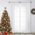 OWENIE White Sheer Curtains 78 inches Long 2 Panels Set, Sheer White Curtains for Living Room/Bedroom, Rod Pocket Voile Sheer Panel Drapes, 2pcs, Each 42" W x 78" L