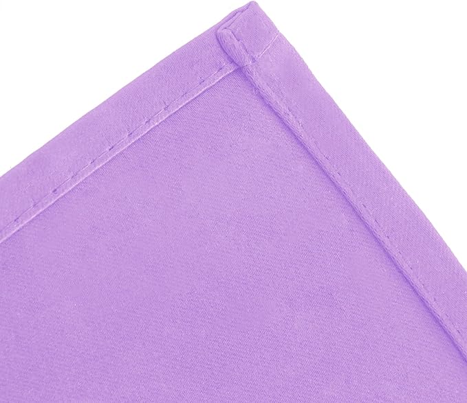 LEMOMO Blackout Curtains 52 x 45 inch Lavender Curtains Set of 2 Panels/Thermal Insulated Room Darkening Bedroom Curtains