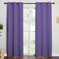 NICETOWN 84 inches Blackout Curtains for Office and Theater, Thermal Insulated Solid Grommet Drapes for Living Room (Lilac Purple, 1 Pair, 42 inches Wide)