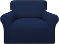 Easy-Going 100% Waterproof Chair Couch Cover, Dual Waterproof Sofa Cover, Stretch Jacquard Sofa Slipcover, Leakproof Furniture Protector for Kids, Pets, Dog and Cat (Chair, Navy)