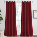 NICETOWN Burgundy Red Blackout Curtains 102 inches Length for Living Room, 2 Panels, 55" Wide, Thermal Insulated Long Drapes for Large Window
