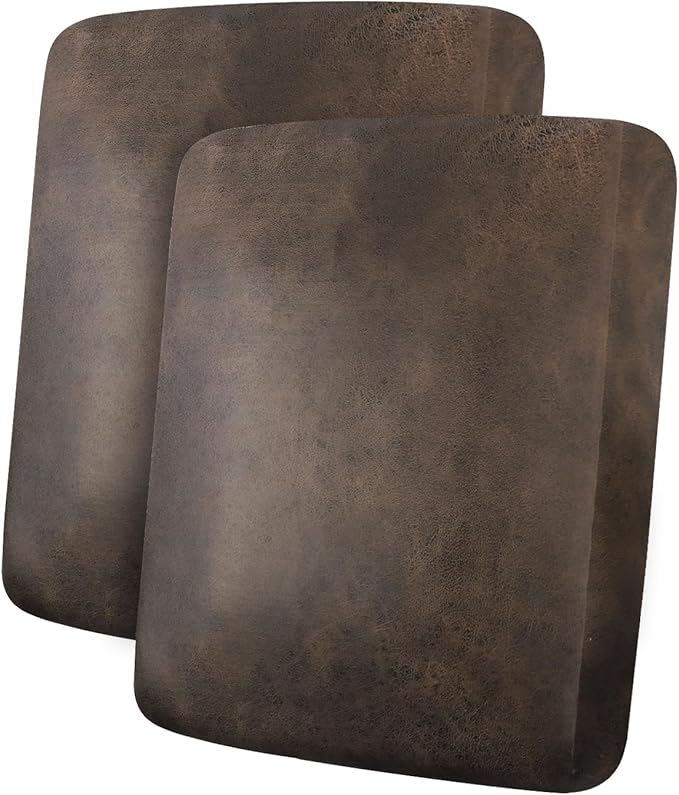 Leather Look Couch Cushion Covers Sofa Seat Slipcovers Sets Couches Furniture Protector for Sectional Armchair Loveseat Pets Kids Stretch Spandex Fabric (2 Cushion Sofa, Brown)