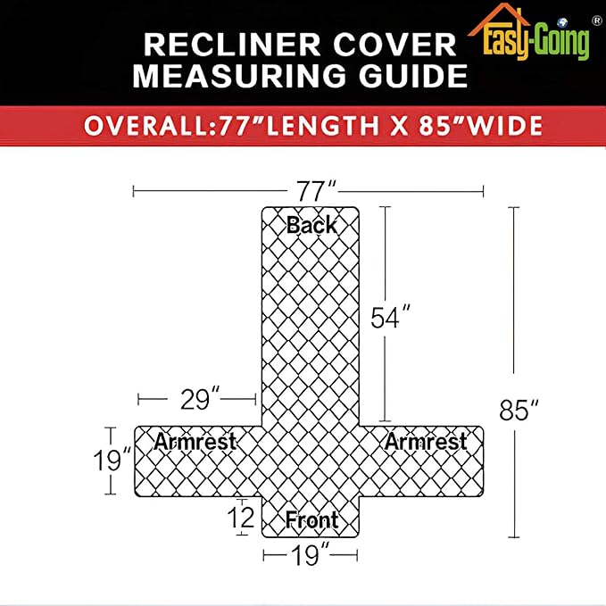 Easy-Going Recliner Sofa Slipcover Reversible Sofa Cover Water Resistant Couch Cover Furniture Protector with Elastic Straps for Pets Kids Children Dog Cat (Recliner, Chocolate/Ivory)