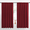 NICETOWN Blackout Curtains for Bedroom, Blackout Curtain Panels, Burgundy Red, 1 Pair, 70 by 63-inch, Window Treatment Energy Saving Thermal Insulated Solid Rod Pocket Blackout Drapes/Draperies