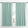 NICETOWN Blackout Curtains for Living Curtains, Aqua Blue, Set of 2, 52 by 63 Inch, Window Treatment Blackout Curtain Panels, Home Decor Thermal Insulated Solid Drapes for Bedroom