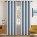 MIULEE Blackout Curtains for Bedroom Living Room Thermal Insulated Room Darkening Grommet Top Solid Light Blocking Drapery Set of 2 Window Panels 52 x 72 Inches Light Blue