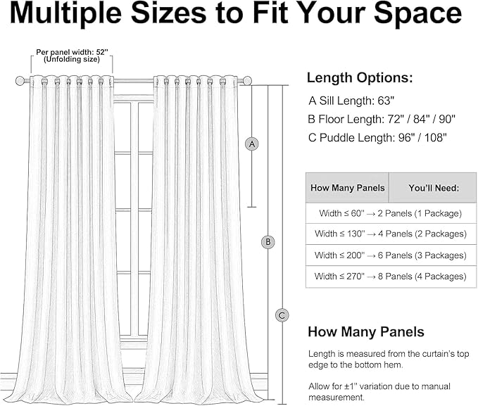 102 inch long Linen blackout curtains for tall windows 2 Panels 100% Blackout Linen texture Curtain Window Drapes Back Tab Rod Pocket Room Darkening Thermal Insulated Panel for Bedroom Living Room