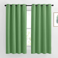 NICETOWN Insulated Blackout Curtains and Drapes - Microfiber Energy Saving Thermal Insulated Solid Grommet Blackout Draperies for Kitchen (1 Pair, 52 inches by 54 Inch, Forest Green)