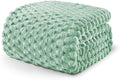 Exclusivo Mezcla Fleece King Blanket for Bed, Extra Large Fuzzy Sage Green Bed Blankets, Soft Cozy Plush Sofa Throws for All Seasons, 90x104 Inches