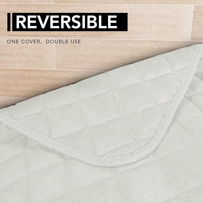 Easy-Going Sectional Couch Covers for Dogs L Shape Sofa Cover Reversible Sofa Slipcover Chaise Lounge Cover Furniture Protector Cover for Pets Dog Cat (42 x 52inches, Ivory/Ivory)