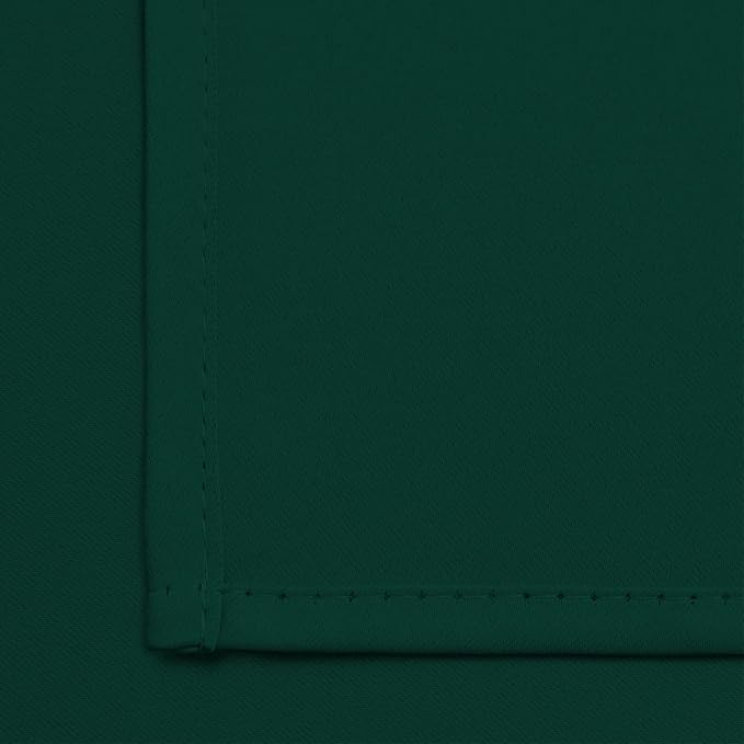Yakamok Dark Green Blackout Curtains for Bedroom, Room Darkening Thermal Insulated Grommet Window Curtains, Light Blocking Blackout Drapes for Living Room, 42Wx72L inch,2 Panels