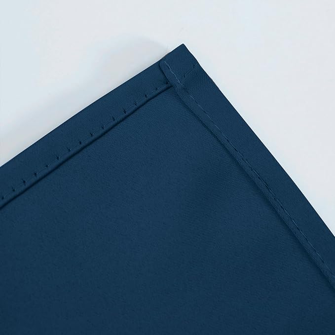 LEMOMO Blackout Curtains 52 x 120 Inch Long Navy Blue Curtains Set of 2 Panels Room Darkening Curtains for Bedroom and Living Room