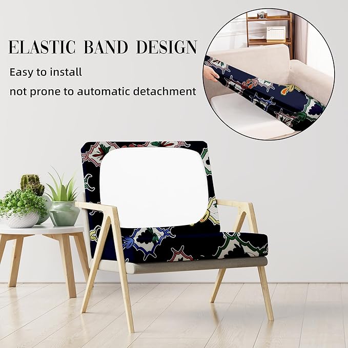 Outdoor Cushion Covers Set,8PCS Patio Furniture Couch Seat Slipcovers, Replacement for Sofa Sectional Chair(Cover，Only)
