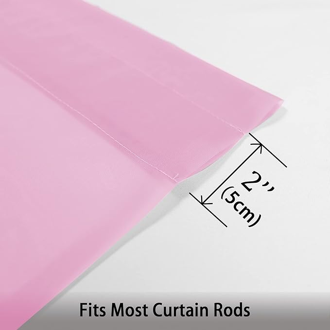 OWENIE Sheer Pink Curtains, Sheer Curtains 84 inch Length 2 Panels Set, Rod Pocket Voile Fimly Sheer Drapes for Living Room/Bedroom, 2pcs, Each 42" W x 84" L