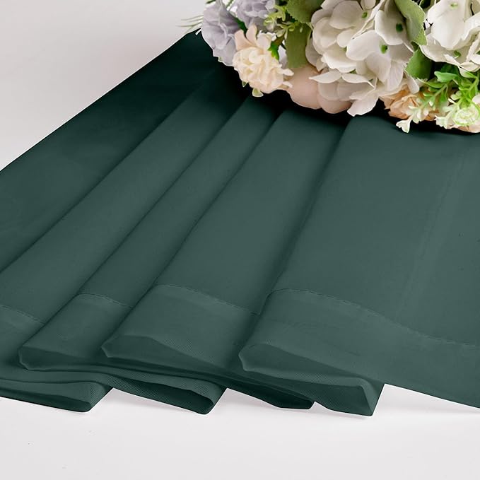 OWENIE Green Sheer Curtains 54 Inch Length 2 Panels Set for Christmas, Clear Sheer Short Curtains for Small Window, 2 Pcs Total 84 Width 54 Long, Green