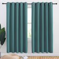NICETOWN Window Curtain Panels, Thermal Insulated Solid Grommet Blackout Draperies/Drapes (Sea Teal, One Pair, 70 by 72-inch)