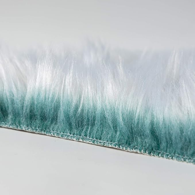 Ashler faux fur rug, Fluffy Shaggy Area Rug Ultra Soft 5 x 7 Feet Rectangle Fur Rug Frosted Bottom Spring Green Fuzzy Rug Machine Washable Shag Rug, Nursery Decor Throw Rugs for Bedroom, Living Room