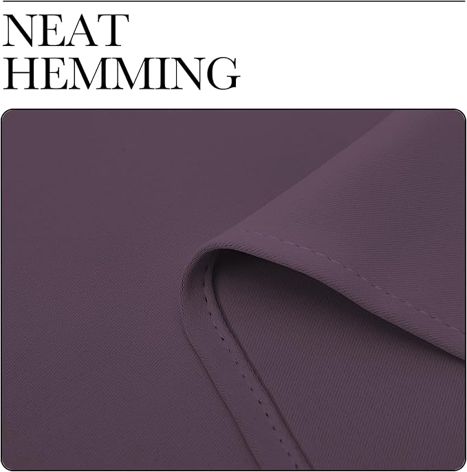 NICETOWN Blackout Curtains for Living Room, Plum, 2 Panels, 42 by 63, Darkening Window Curtain Panels, Easy-Care Solid Thermal Insulated Draperies/Drapes for Daughter Room