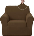 U-NICE HOME Recliner Chair Covers Stretch Couch Cover Sofa Cover Sofa Slipcover Furniture Protector for Chair Cover Pet Friendly(Armchair, Brown)