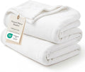Bedsure GentleSoft Fleece Throw XL Blanket White - 300GSM Soft Lightweight Plush Cozy Blankets for Bed, Sofa, Couch, Travel, Camping, 50x70 inches