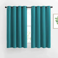 NICETOWN Blackout Curtains 54 inch Length for Bedroom - Grommet Thermal Insulated Solid Window Curtains for Kids Room/Home Office, Peacock Teal, W52 x L54, Set of 2