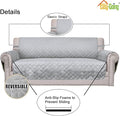 Oversized Chair Sofa Slipcover Reversible Sofa – Light Gray/Light Gray
