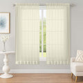 OWENIE Sheer Cream Curtains, Sheer Curtains 63 inch Length 2 Panels Set, Rod Pocket Voile Fimly Sheer Drapes for Living Room Bedroom, 2pcs, Cream, Each 59" W x 63" L
