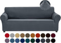 Joccun Stretch Couch Cover Slipcovers, 1-Piece Sofa Covers for 3 Cushion Couch Spandex Jacquard Washable Furniture Protector Cover for Living Room,Kids,Pets(Sofa,Gray)