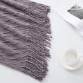 Dark Lavender Throw Blanket Throw Textured (50x60 Inches) – 50x60in
