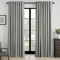 Topfinel Frost Grey Linen Curtains 84 Inches Long 2 Panels Set for Living Room Bedroom 100% Blackout Linen Texture Curtain Pinch Pleat Back Tab Farmhouse Neutral Dark Gray Window Curtain Drapes