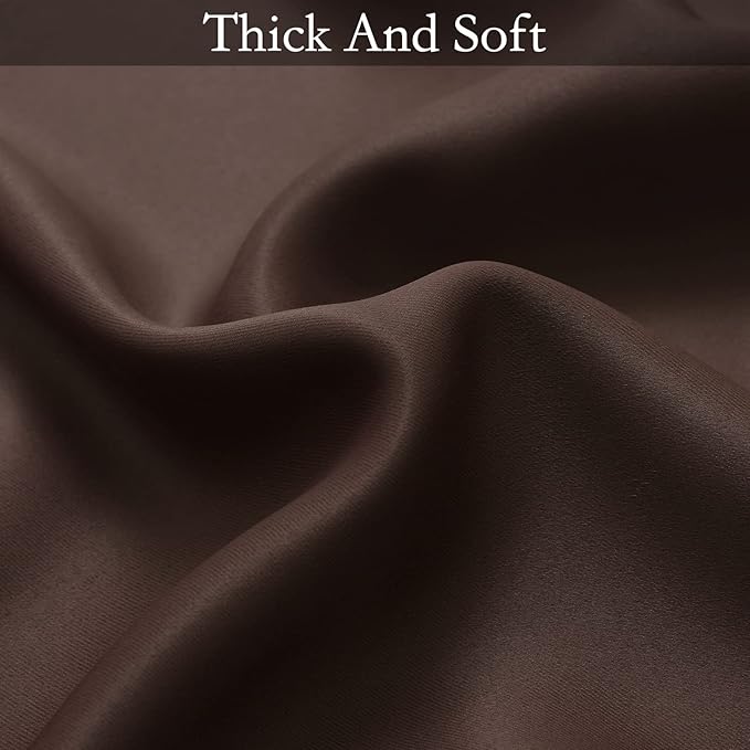 SimpleHome Ombre Curtains 52 x 63 Inch for Bedroom 2 Panels, Gradient Grey White to Brown Light Blocking Thermal Insulated Grommet Room Darkening Window Curtain/Drapes for Living Room