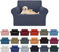 Cupuamon 2026 New Stretch Chair Sofa Slipcovers Couch Cover for 1 Seater Furniture Protector Sofa Covers with Elastic Bottom Jacquard Fabric Small Checks for Pets, Kids - Charcoal