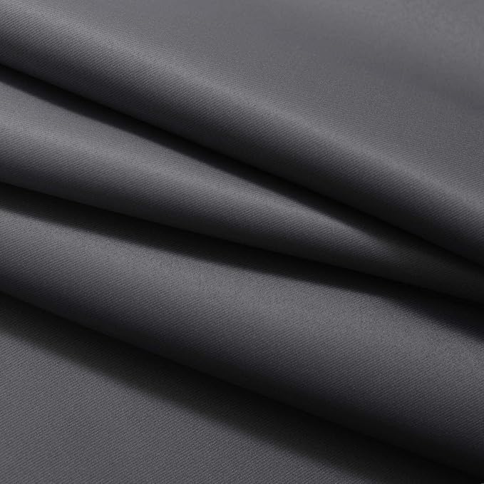 Yakamok Light Blocking Ombre Curtains, Greyish White and Black Gradient Color Curtains, Room Darkening Grommet Window Drapes for Bedroom(Black, 42x72 Inch, 2 Panels)