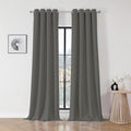 Joydeco Blackout Curtains 108 Inch Length 2 Panels Set, Thermal Insulated Long Curtains& Drapes 2 Burg, Room Darkening Grommet Drapes for Living Room Bedroom Window (Light Grey, W52 x L108 Inch)