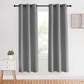 NICETOWN Blackout Window Curtains & Drapes 70" Long, 2 Panels, 34 inch, Silver Grey, Grommet Top Room Darkening Thermal Insulated for Bedroom/Living Room