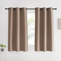 NICETOWN Blackout Window Curtains and Drapes for Kitchen, Set of 2, 42 by 60 Inch, Cappuccino, Window Treatment Thermal Insulated Solid Grommet Blackout Drapery Panels