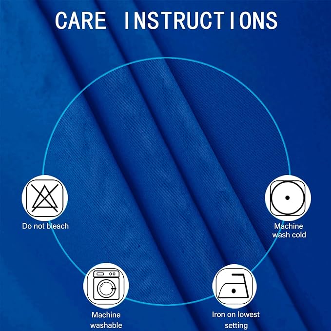LEMOMO Blackout Curtains 52 x 90 Inch Long Royal Blue Curtains Set of 2 Panels Room Darkening Curtains for Bedroom and Living Room